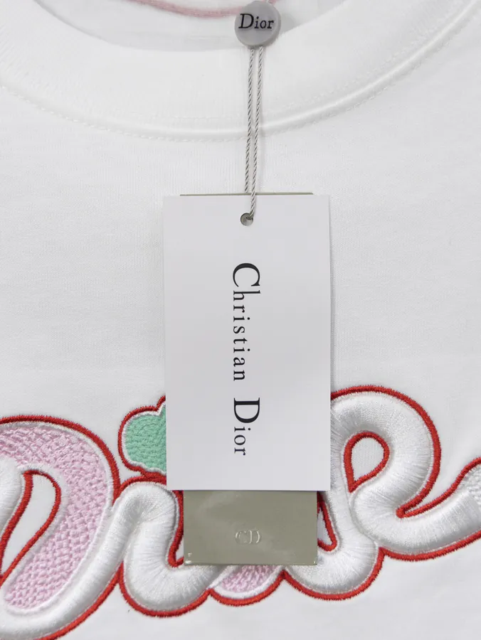 Dior Snake Year New Collection Embroidered Short Sleeve