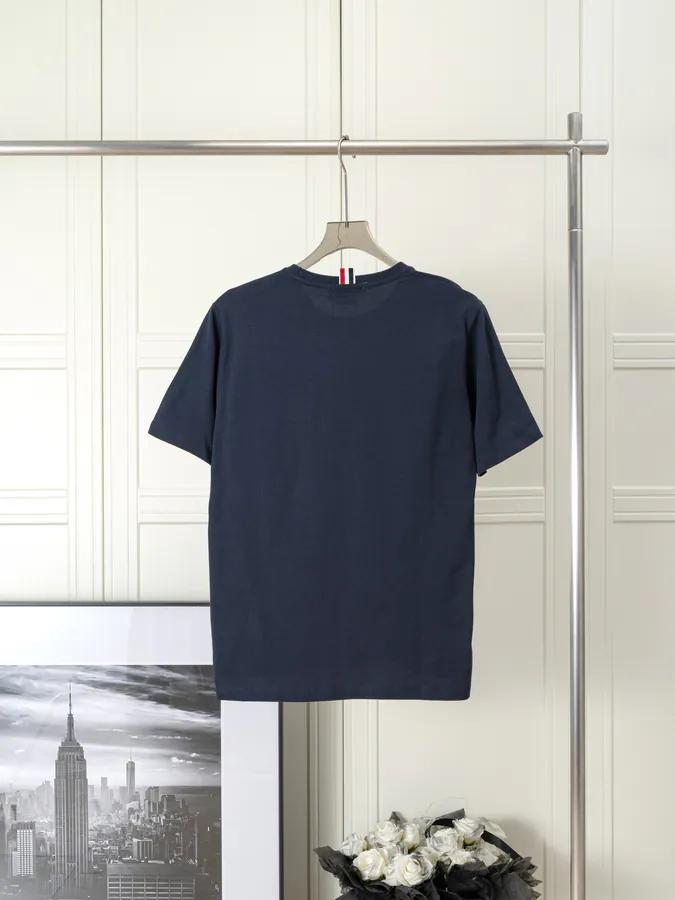 THOM BROWNE Premium Short Sleeve with Side Stripe