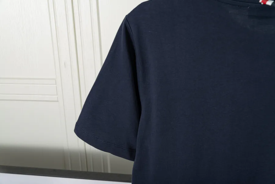THOM BROWNE Premium Short Sleeve with Side Stripe