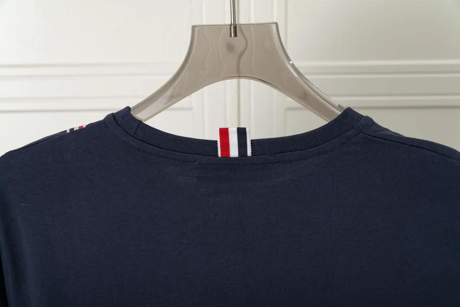 THOM BROWNE Premium Short Sleeve with Side Stripe