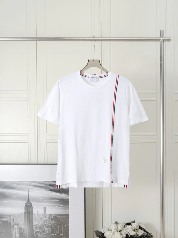 THOM BROWNE TB Short Sleeve with Side Stripe Classic Fit