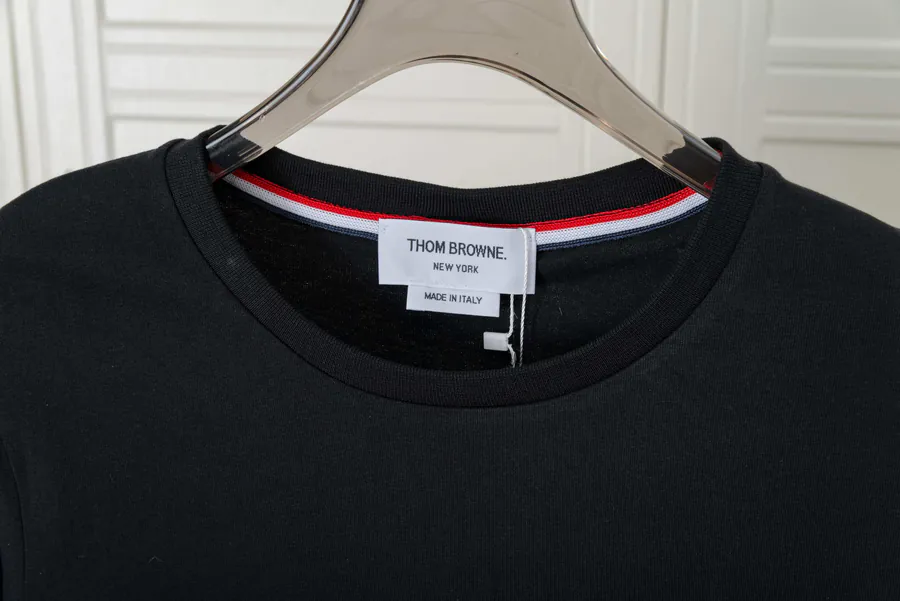 Thom Browne Dog Embroidery Round Neck Short Sleeve