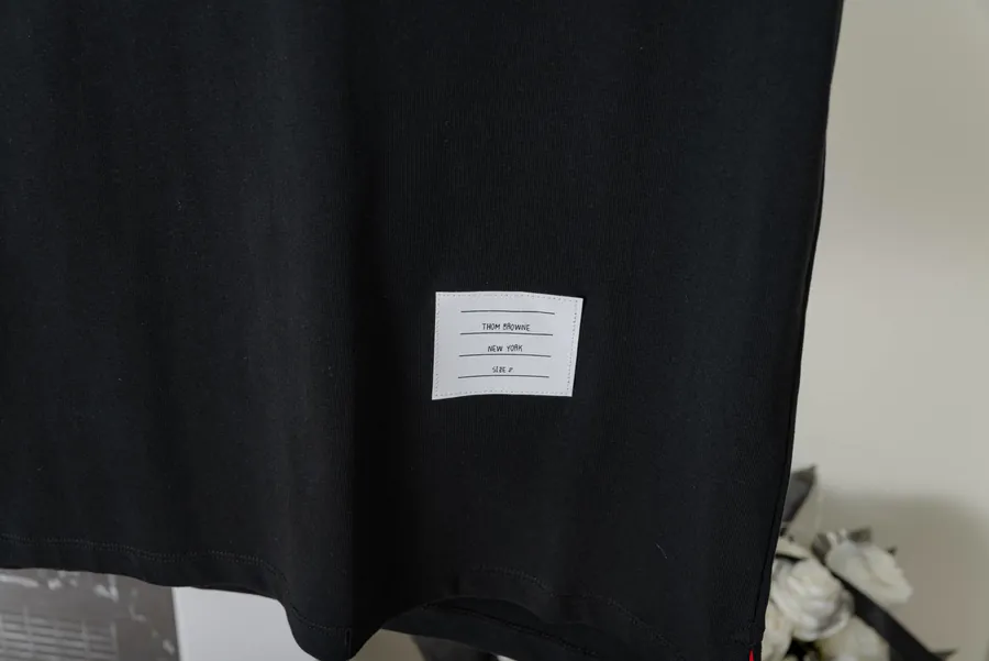 Thom Browne Dog Embroidery Round Neck Short Sleeve