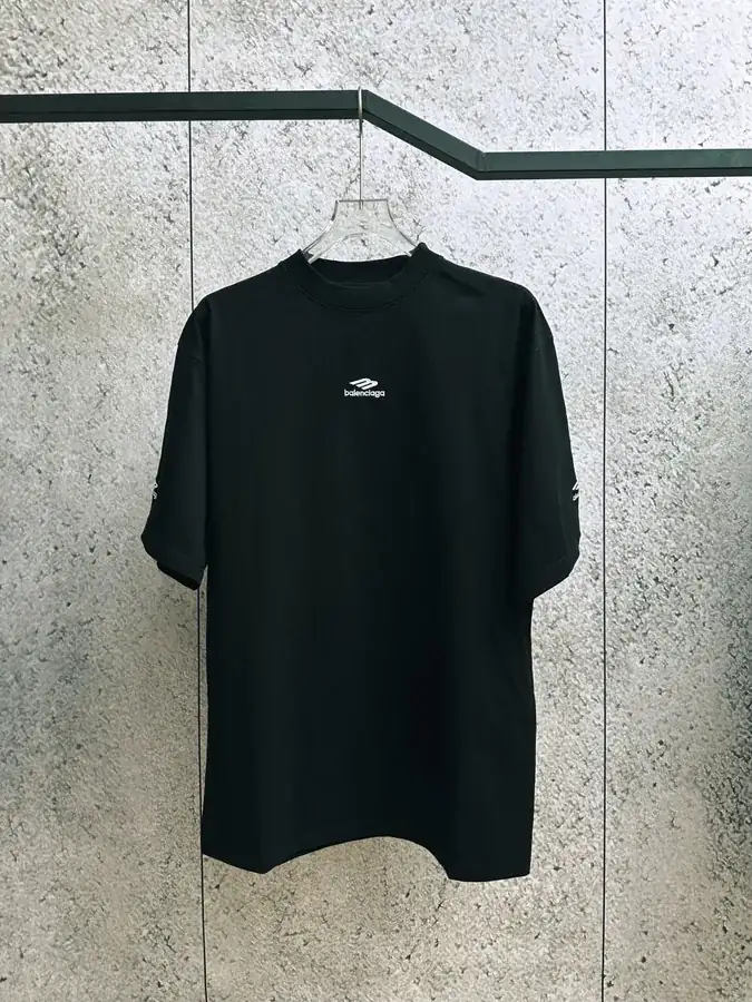 Balenciaga Paris 24ss Ski Collection 3M Label Embroidered Short Sleeve T Shirt