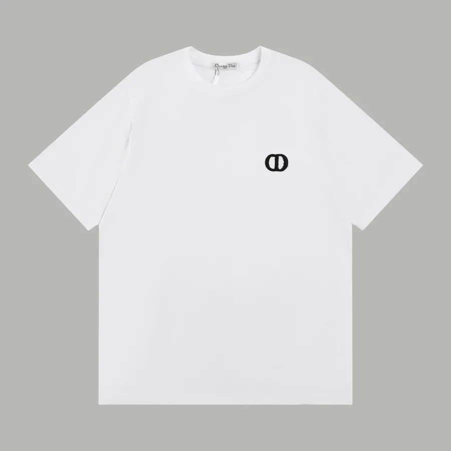 Dior Classic Round Embroidery Short Sleeve