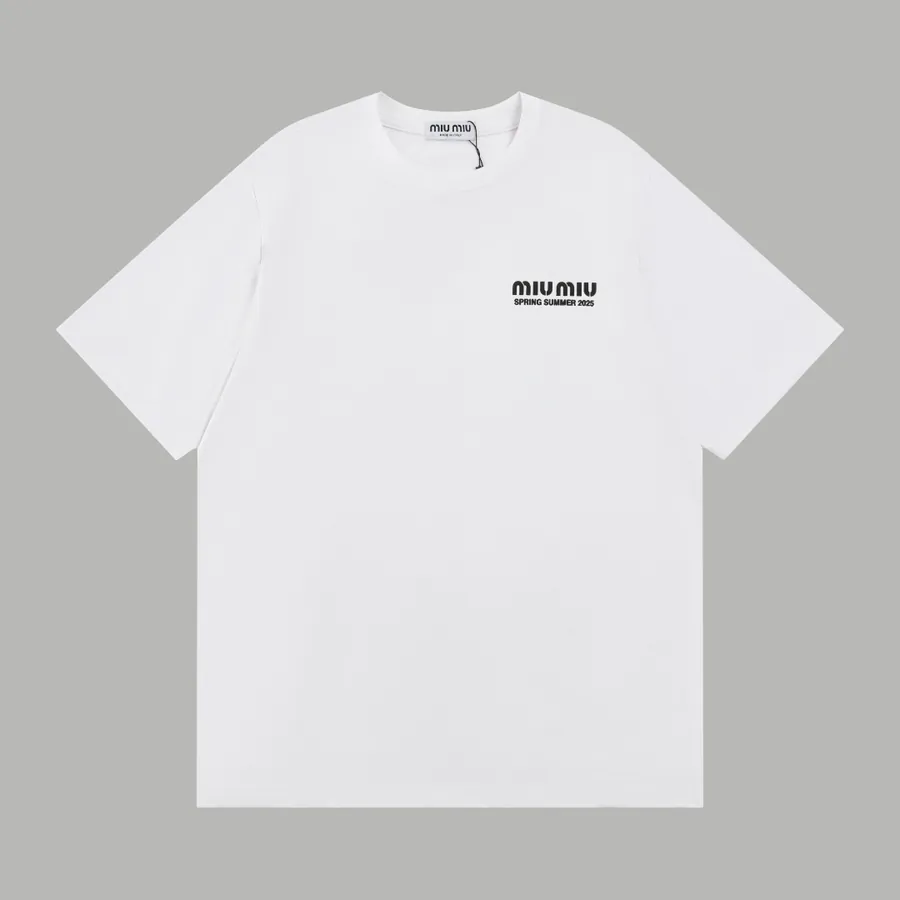 Miu Miu Patchwork Embroidered Handmade Splatter Short Sleeve