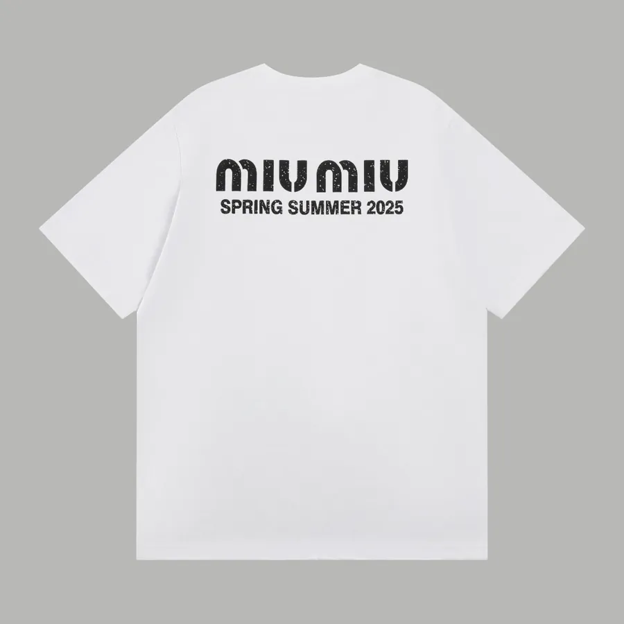 Miu Miu Patchwork Embroidered Handmade Splatter Short Sleeve