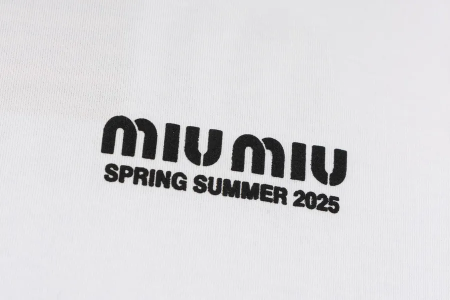 Miu Miu Patchwork Embroidered Handmade Splatter Short Sleeve