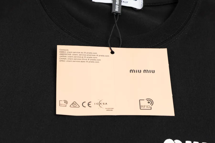 Miumiu Patchwork Handmade Ink Short Sleeve