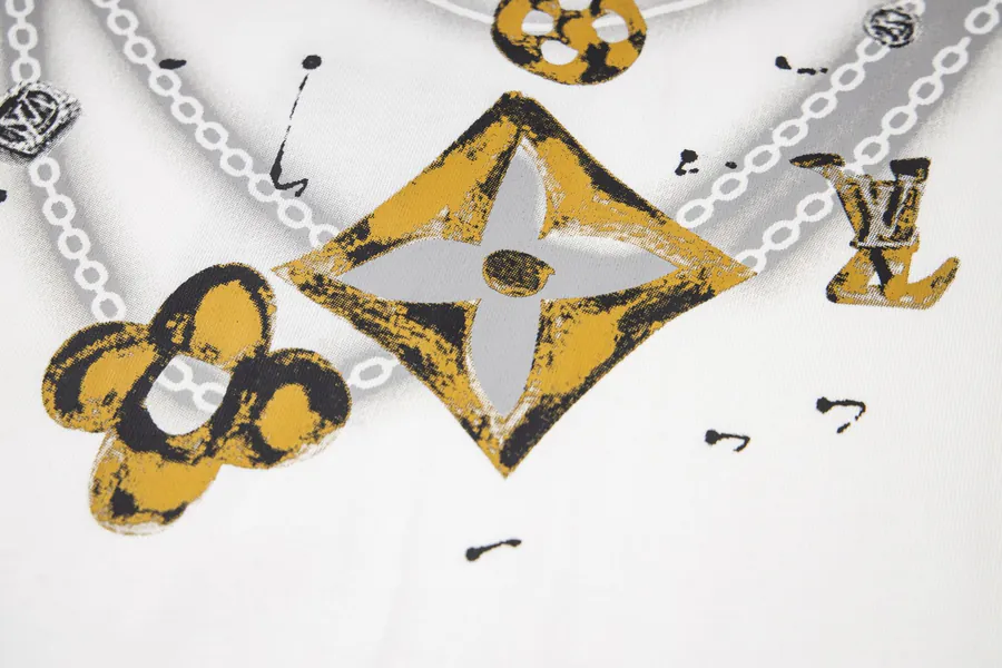 Louis Vuitton New Oversized Casual Round Neck T Shirt with Logo Print