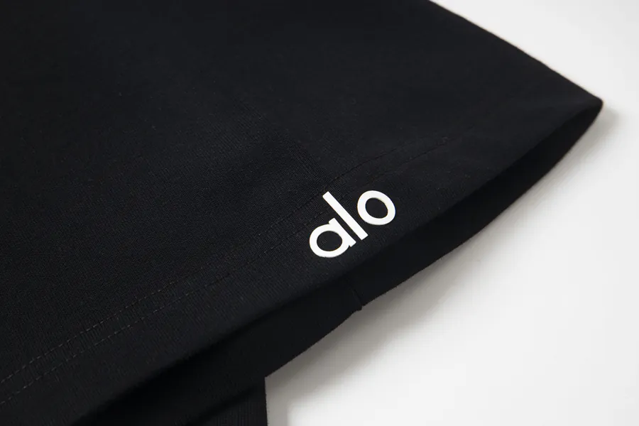 ALO Classic Letter Print Oversize T Shirt for Men and Women
