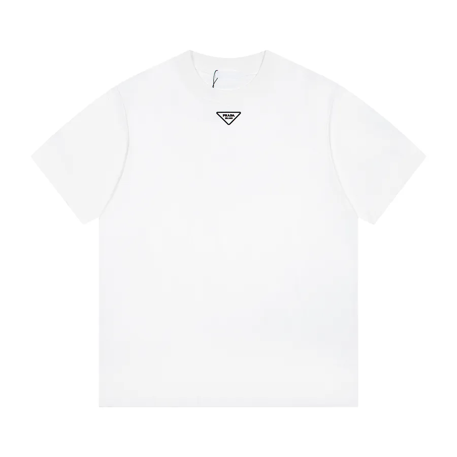 PRADA New Classic Triangle Logo Round Neck Short Sleeve T Shirt