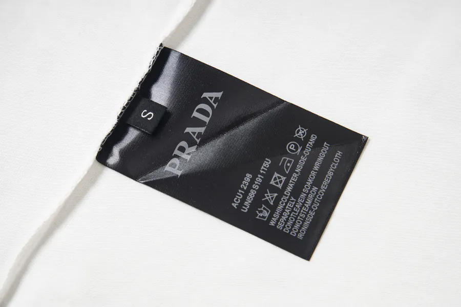 PRADA New Classic Triangle Logo Round Neck Short Sleeve T Shirt
