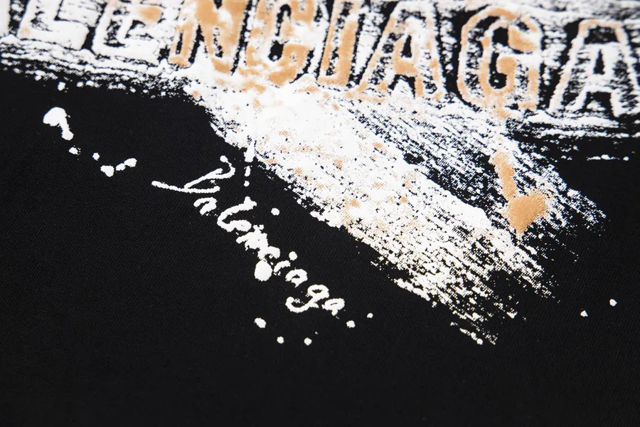 BALENCIAGA Paris Lettering T Shirt Oversize Loose Fit