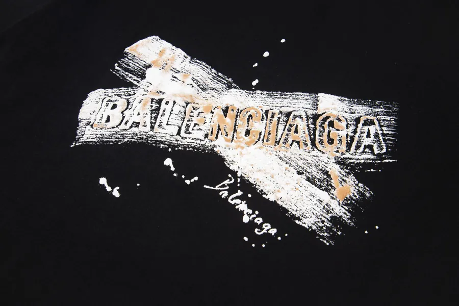 BALENCIAGA Paris Lettering T Shirt Oversize Loose Fit