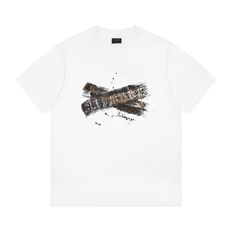 BALENCIAGA Paris Lettering Print Oversize T Shirt