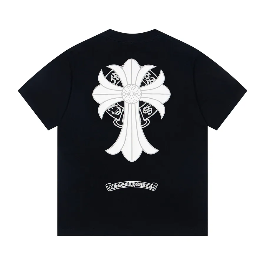 Come Hearts Classic Cross Print Oversize Loose Fit T Shirt