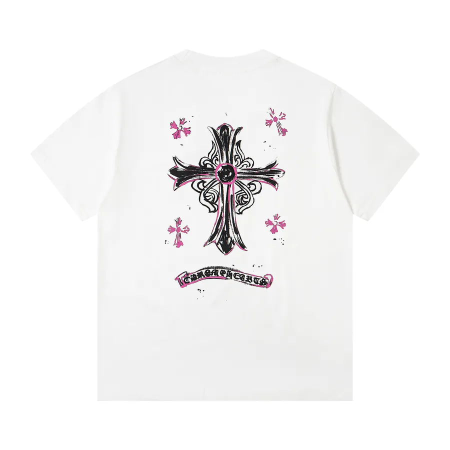 Come Hearts Classic Color Crosshatch Print Oversize T Shirt