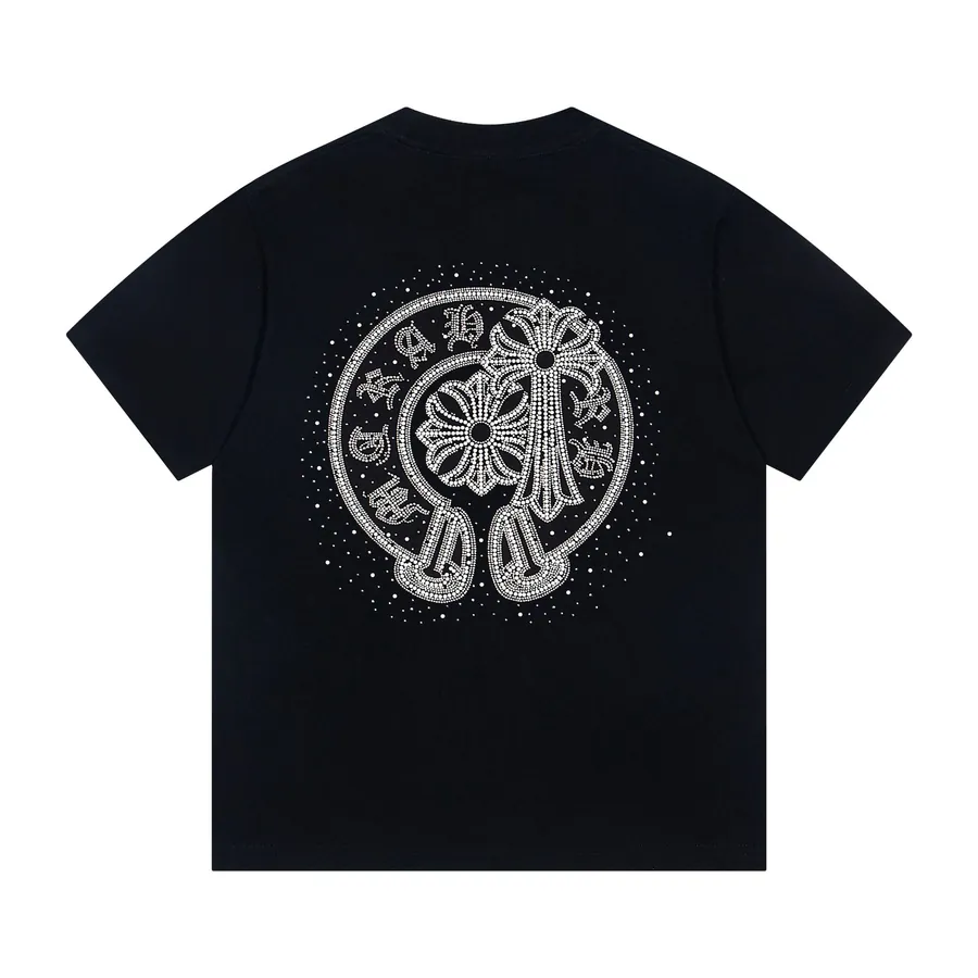 Come Hearts New Logo Embroidery Casual Round Neck Short Sleeve T Shirt