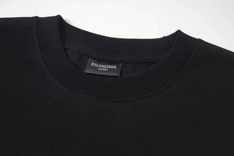 BALENCIAGA Parisian Classic Painted Wave Print Oversize T Shirt