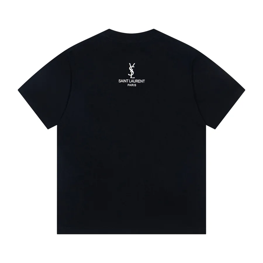 YSL Saint Laurent Oversize T Shirt with Classic Logo Print