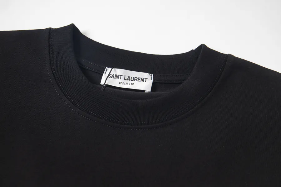 YSL Saint Laurent Oversize T Shirt with Classic Logo Print
