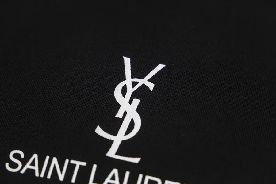 YSL Saint Laurent Oversize T Shirt with Classic Logo Print