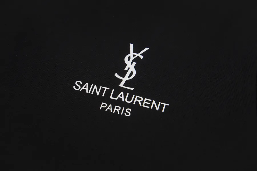 YSL Saint Laurent Oversize T Shirt with Classic Logo Print