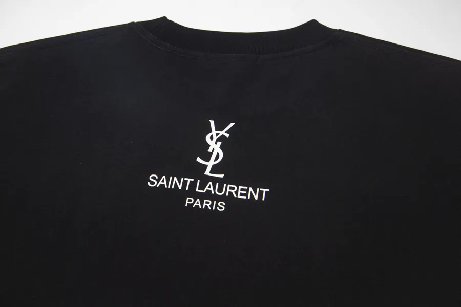 YSL Saint Laurent Oversize T Shirt with Classic Logo Print