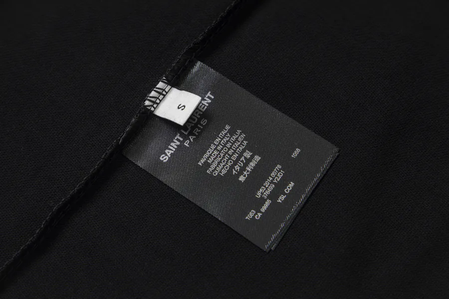 YSL Saint Laurent Oversize T Shirt with Classic Logo Print