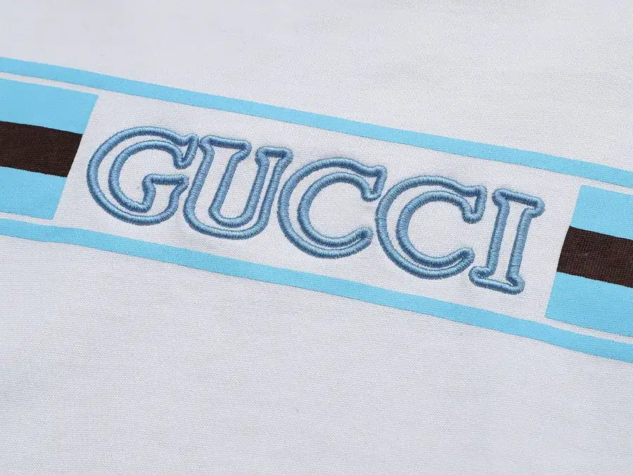 Gucci Lattice Embroidered Short Sleeve