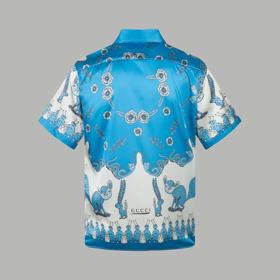GUC辰星专供 Asymmetrical Silk Shirt