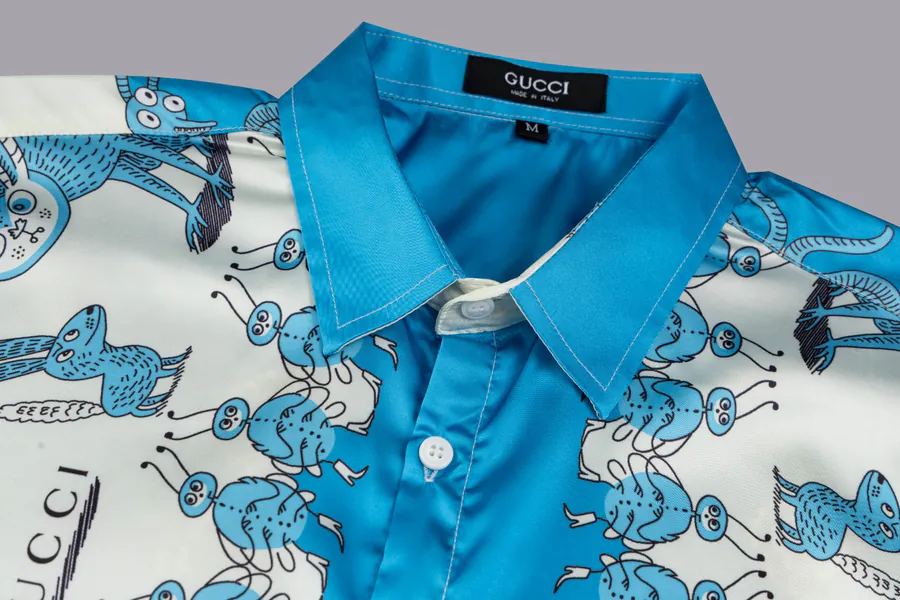 GUC辰星专供 Asymmetrical Silk Shirt