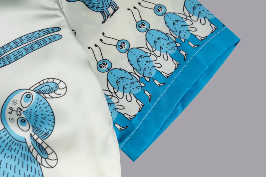 GUC辰星专供 Asymmetrical Silk Shirt