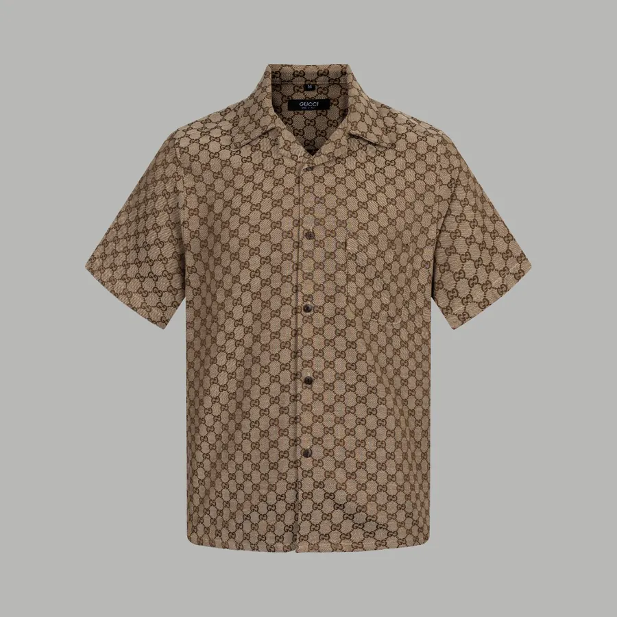 GUC辰星专供 Logo Print Silk Shirt Short Sleeve