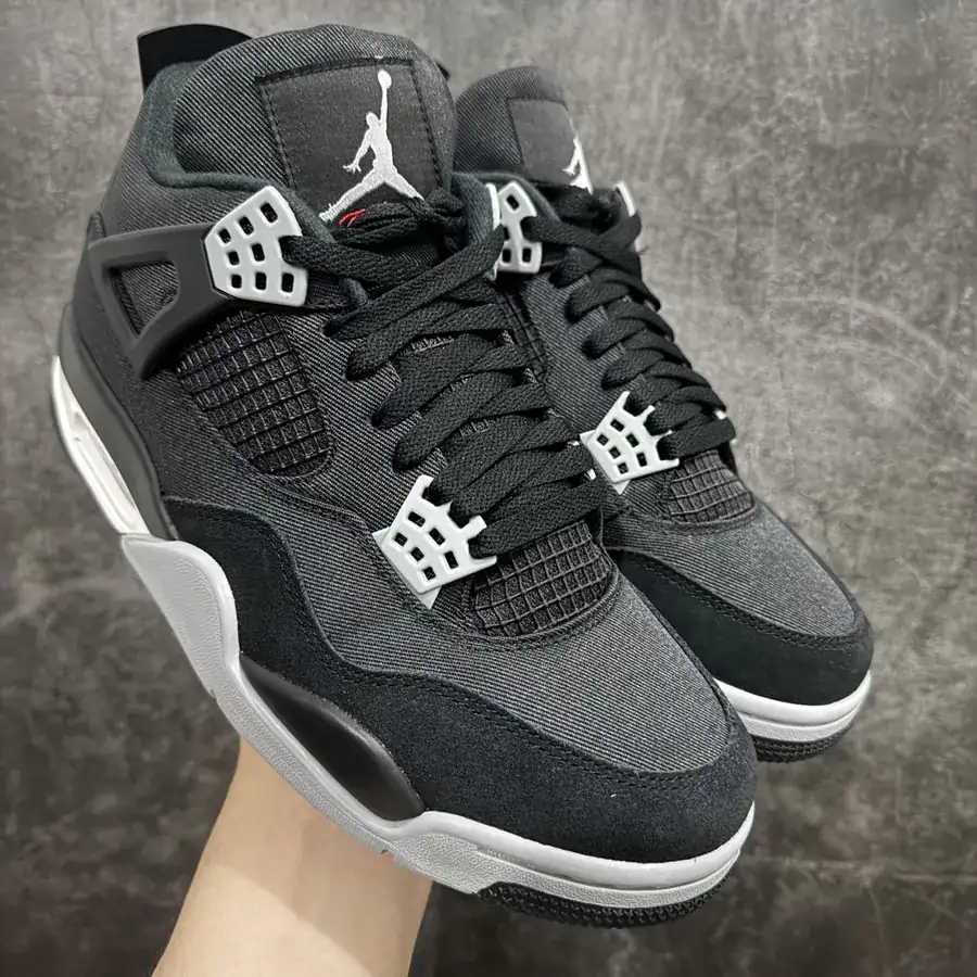 Air Jordan 4 Retro Black Canvas