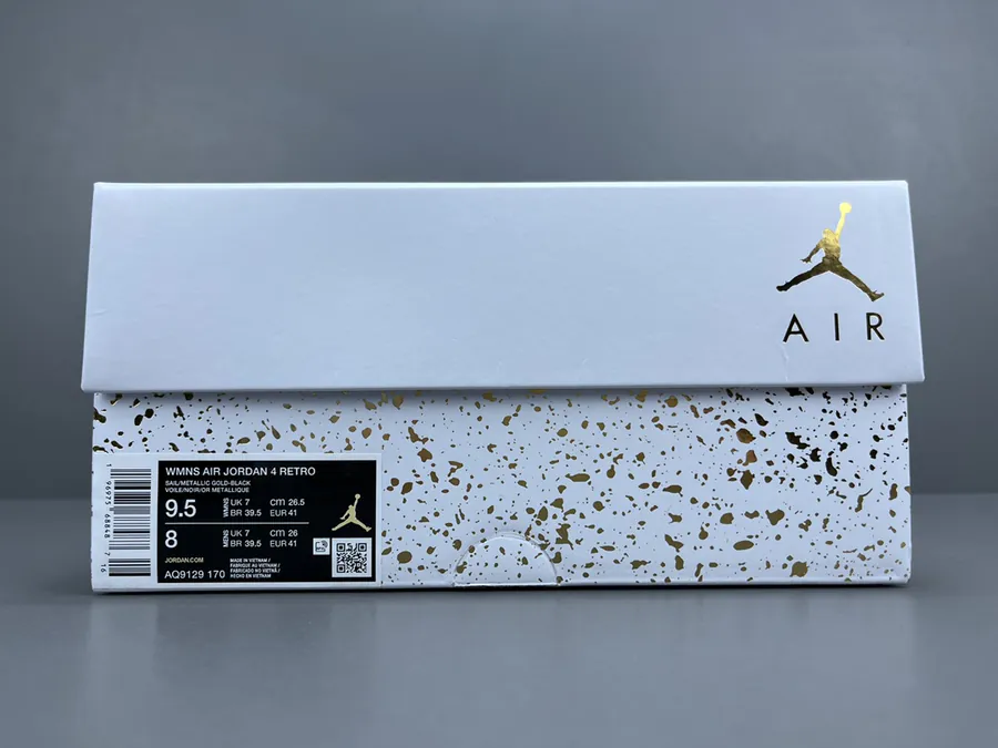 Air Jordan 4 Metallic Gold Women's Retro Basketball Shoes