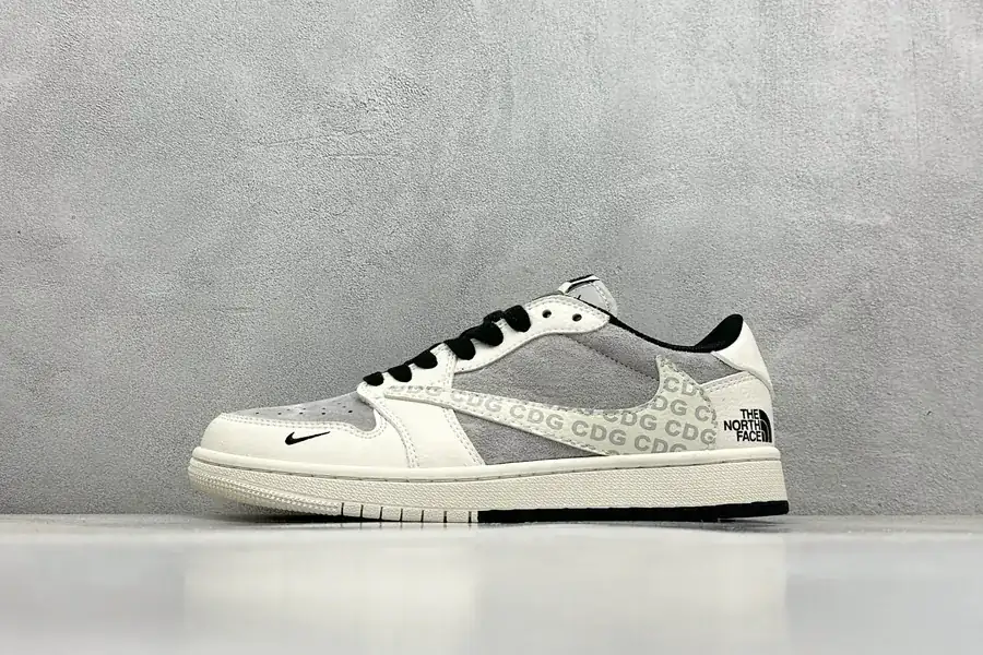 Travis Scott x Air 1 Low x The North Face x G Reverse Black and White Swoosh Low Top Sneaker