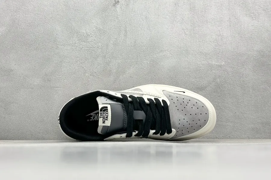 Travis Scott x Air 1 Low x The North Face x G Reverse Black and White Swoosh Low Top Sneaker