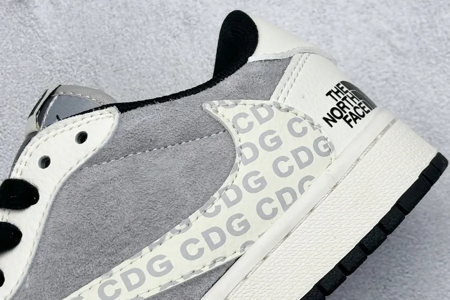 Travis Scott x Air 1 Low x The North Face x G Reverse Black and White Swoosh Low Top Sneaker
