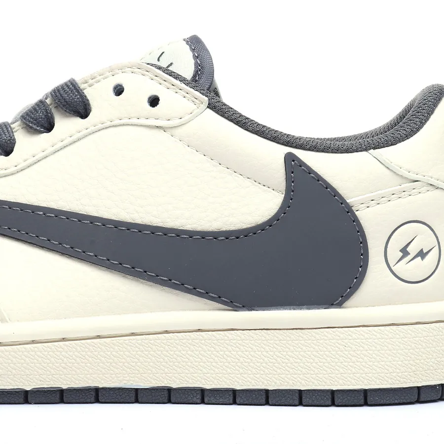 Travis Scott x Fragment Design x Jordan Air Jordan 1 Low OG SP Lightning Collaboration in Minimalist Gray