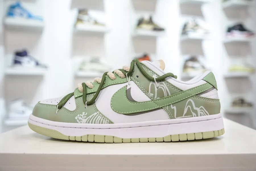 Nike Dunk Low with Palace Longjing Tea Design