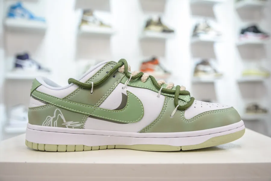 Nike Dunk Low with Palace Longjing Tea Design