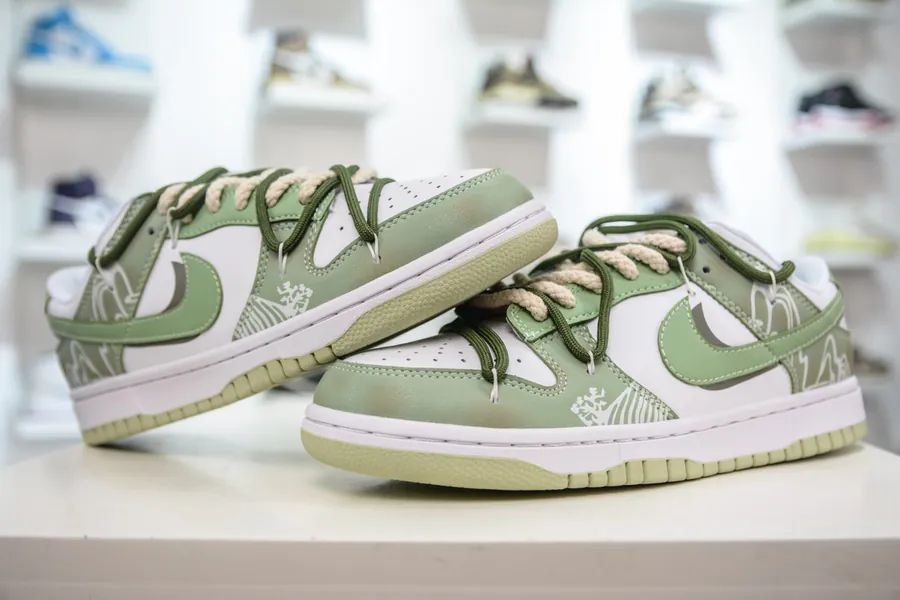 Nike Dunk Low with Palace Longjing Tea Design