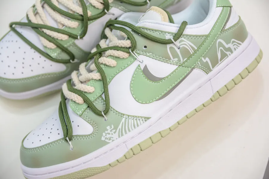 Nike Dunk Low with Palace Longjing Tea Design
