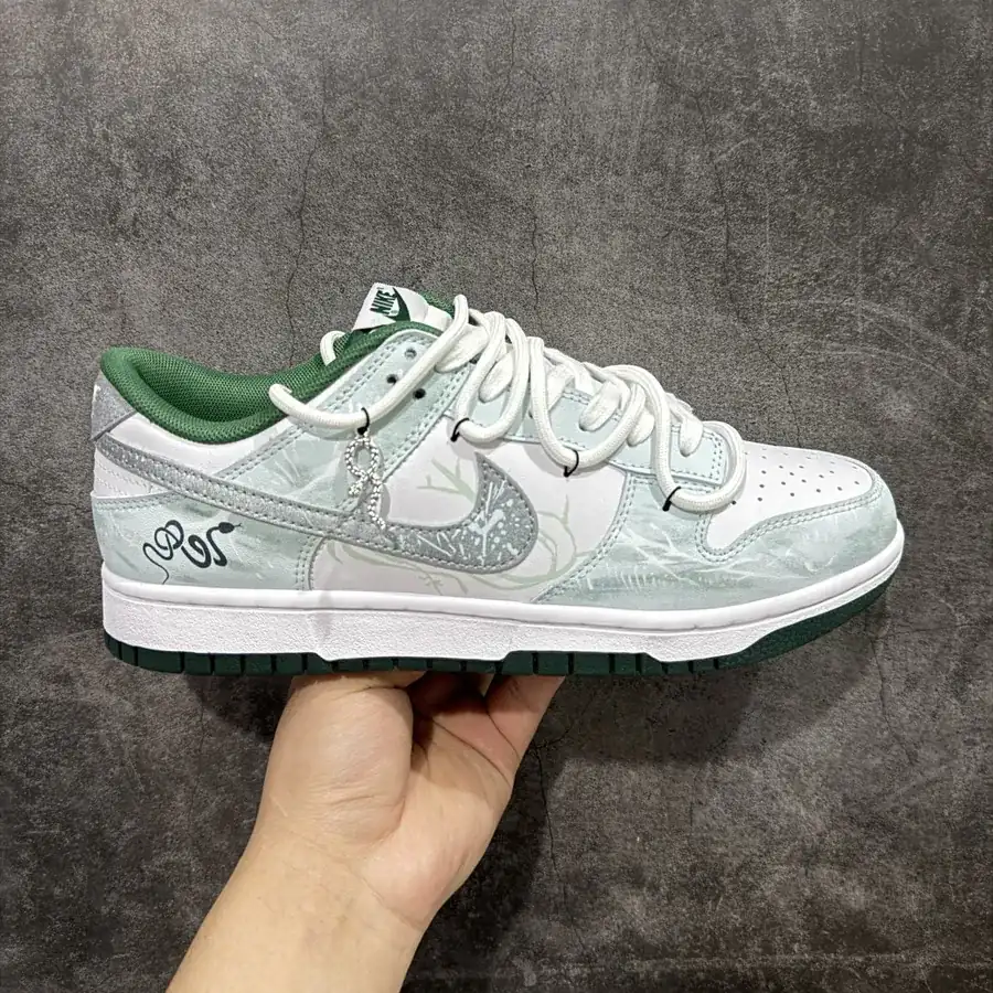 NK Dunk Low OG Version Cerulean Grained Calfskin
