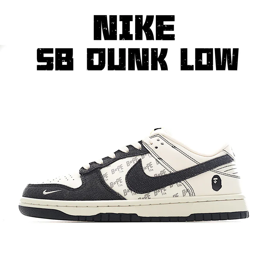 Nk SB Dunk Low Bape Primate Head Collaboration Premium Custom Sneaker