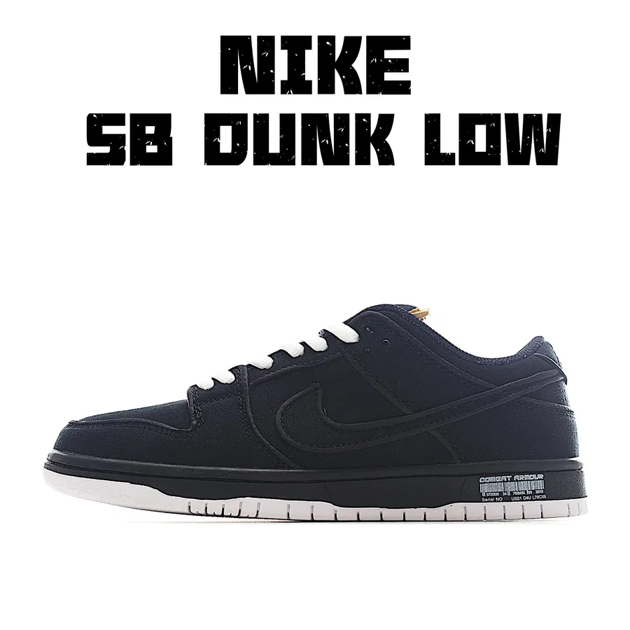Nike SB Dunk Low Exclusive Edition, Black Canvas, Deconstructed Laces