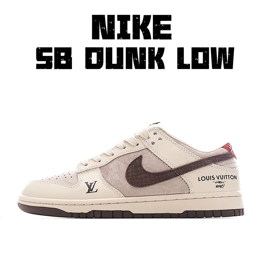 Nike SB Dunk Low LV Collaboration Red Tail Chocolate