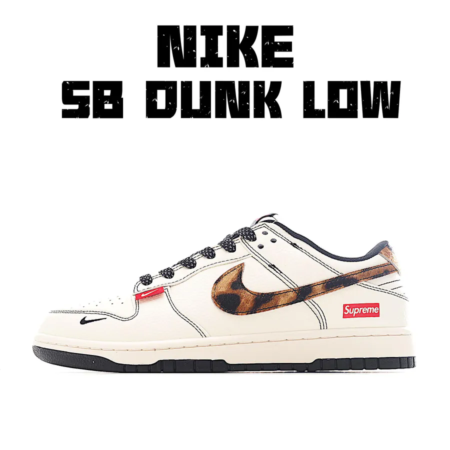Nike SB Dunk Low Supreme OG Edition Leopard Print, Premium Customized Low Top Sneakers